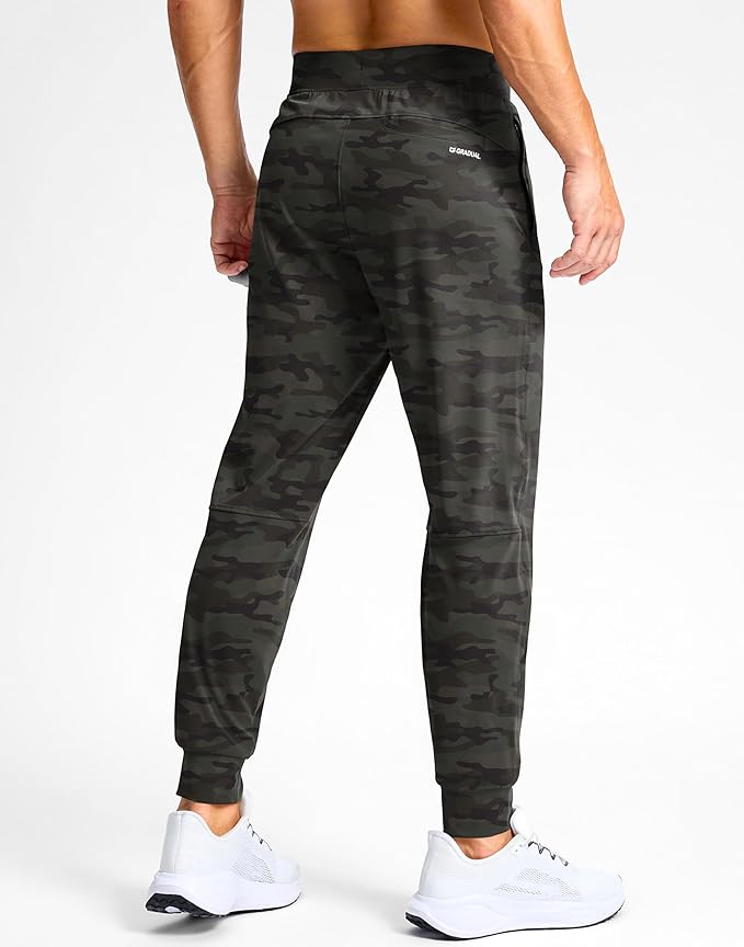 G Gradual Men's Golf Joggers Pants with Zipper Pockets Stretch Sweatpants Slim Fit Track Pants Joggers for Men Work Running