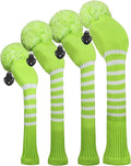 Scott Edward 1/3/4PCS Multi-Style Optional Individualized Knit Golf Club Head Covers, Driver Wood(460cc) Fairway Wood and Hybrid(UT)，for Male/Female Golfers,Custom