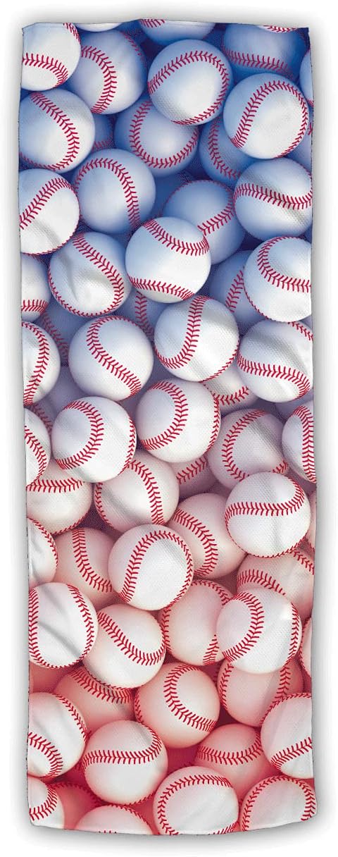 Cooling Ice Towel – 2 Pack 12x31 inch Personalized Chilly Cool Instant Cooler Wrap Rag Outdoor Sports Gym Workout Fitness Customized Photo Design Text Name (Baseball, 12"x31")