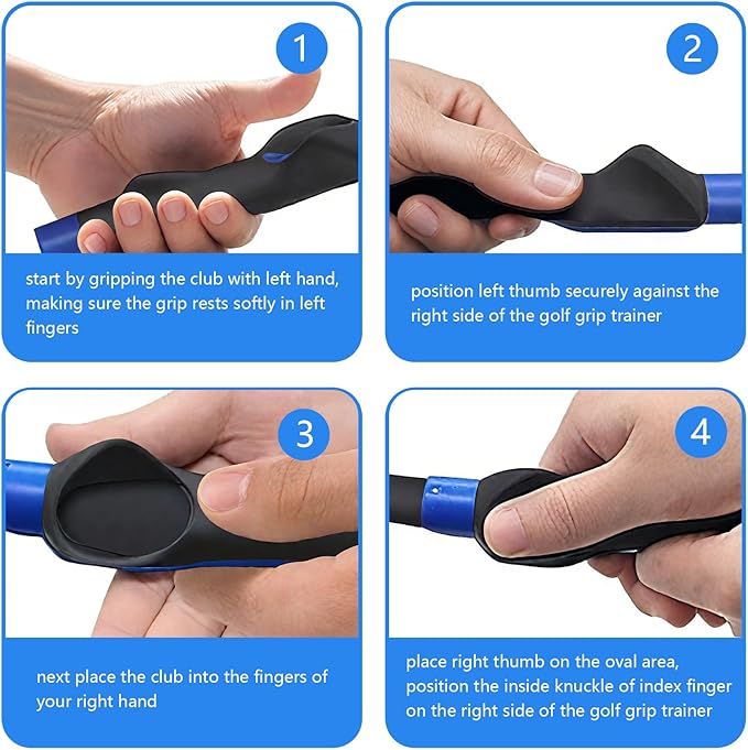 Golf Grip Trainer Club - Improves Grip Strength, Accuracy & Swing, Trains Correct Hand Position for Superior Performance - Golf Training Aid for All Levels