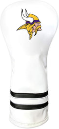Team Golf NFL White Vintage Fairway Golf Club Headcover, Form Fitting Design, Retro Design