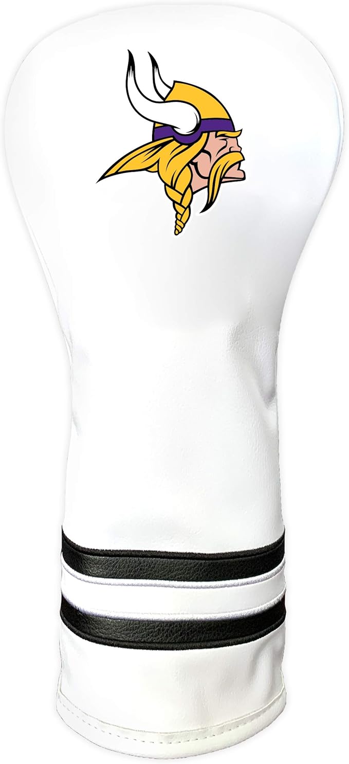 Team Golf NFL White Vintage Fairway Golf Club Headcover, Form Fitting Design, Retro Design