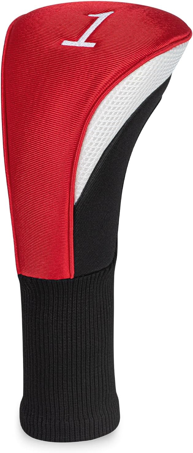 Golf Head Covers for Fairway Woods Driver Hybrids 5 Pieces Nylon Mesh Sports Fan Golf Club Headcovers-Golf Accessories for Men Women.