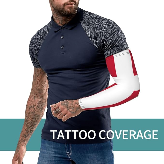 Flag Arm Sleeves Filipino Flag Compression Arm Sleeves for Men Women Tattoo Cover Up Cooling Arm Sleeve 1 Pair