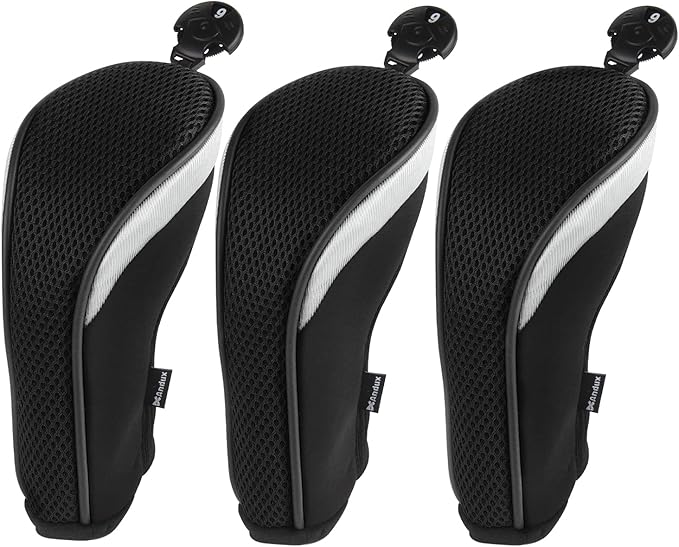 Andux Golf Hybrid Club Head Covers with Dial No. Tag Pack of 3 (All The Same Size)