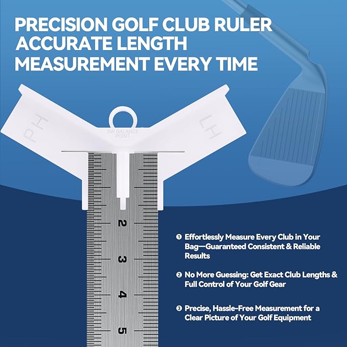Golf Club Ruler - Fitting Tool - Length Measure - Swing Weight - Works with Swanson