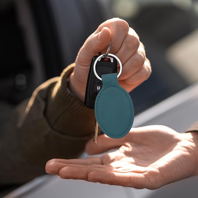 LaserGram Oval Keychain, Sunflowers, Personalized Engraving Included