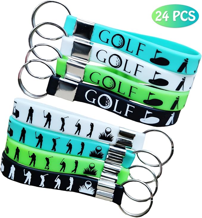 Oringaga 24PCS Golf Theme Keychains/Keyrings -Sport Party Supplies Decorations Birthday Baby Shower Party Favors Prize