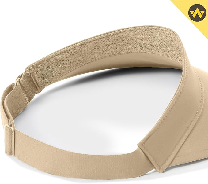 WANDER Running Sun Visor Hats Wide Brim UV Protection Sports Golf Tennis Elastic Band Mesh Cap for Women