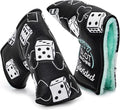 Golf Club Covers Lucky 777 Blade Putter Headcover Golf Driver Covers Fairway Wood Headcover Hybrid Head Cover Blade Putter Cover Leather 3 Wood Headcovers Golf Headcovers for All Brand