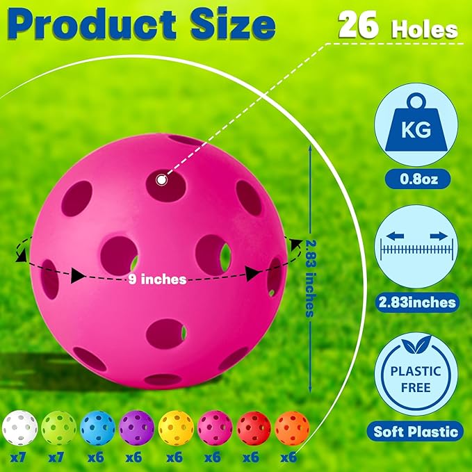 Coopay 12/50/100 Pack Baseball Practice Balls Plastic Training Balls Lightweight Hollow Softballs with a Drawstring Bag for Hitting, Baseball Training Indoor Outdoor Use