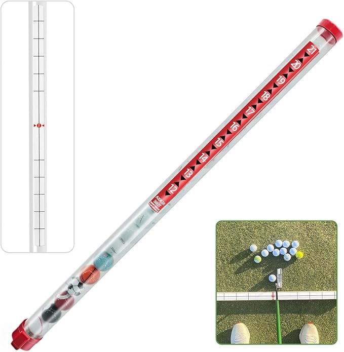 Golf Ball Retriever Professional Picker Golf Ball Shag Tube Plastic Release Retrievers Collector Practice Pick-up Sucker Tool, 35.4 Inch