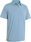 Golf Shirts for Men Dry Fit Short Sleeve Print Performance Moisture Wicking Polo Shirt