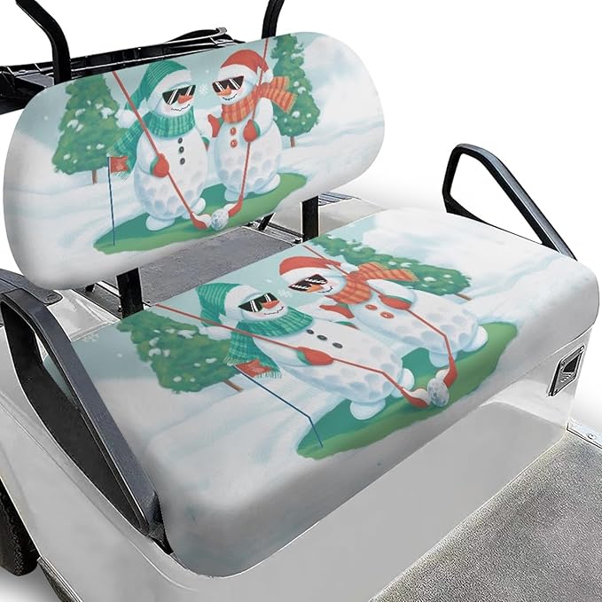 Fashion Print Golf Cart Seat Covers 2 Passenger Golf Cart Backrest Cover Golf Cart Seat Towel Gift for Friends