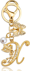 Initial Keychain Bag Charm Women Purse Charms for Handbags Accessories Charm for Wallet Butterfly Pendant for Girls