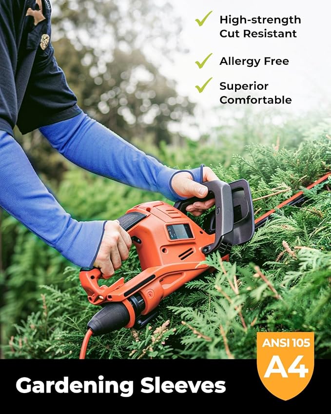 Ultra-Comfort Cut Resistant Sleeves for Thin Skin and Bruising, Cooling Protective Arm Sleeves for Gardening, Farming, Yard
