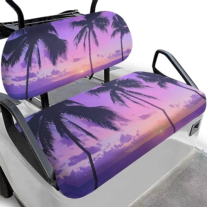 Fashion Print Golf Cart Seat Covers 2 Passenger Golf Cart Backrest Cover Golf Cart Seat Towel Gift for Friends