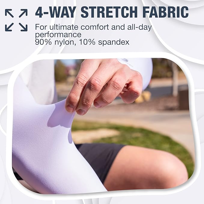 SportsTrail Cooling Arm Sleeves for Men & Women – White and Pink bundle