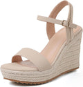 mikarka Women's Espadrille Wedge Sandals: Ankle Strap Platform Open Toe Wedges - Stylish High Heel Dressy Summer Wedges for Women, Inspired by Espadrilles