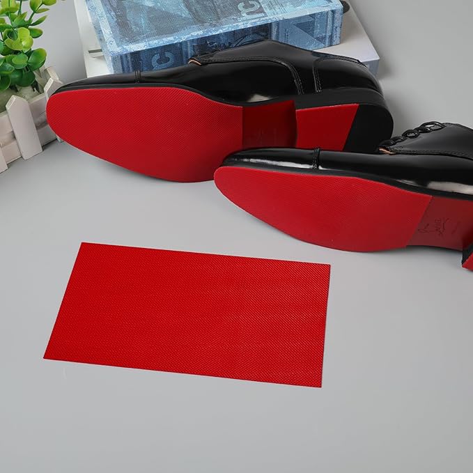 Red Bottoms Sole Protector,Shoe Sole Protector for Christian Louboutin, Anti Slip Shoe Grips Pads Compatible with Louboutin Shoes -2 Pairs（8.0"×4.5",Red）