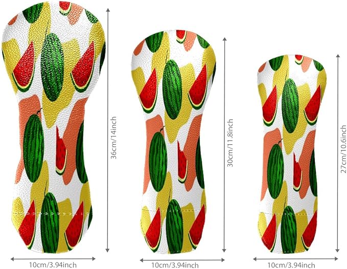 Golf Club Head Cover Waterproof Leather for Driver & Fairway Wood, Driver Headcovers, Golf Accessories for Men Women, Anti-Scratch, Golf Gift for Golfers, 1/3/5 Wood Cover Yellow Sunflowers Bee