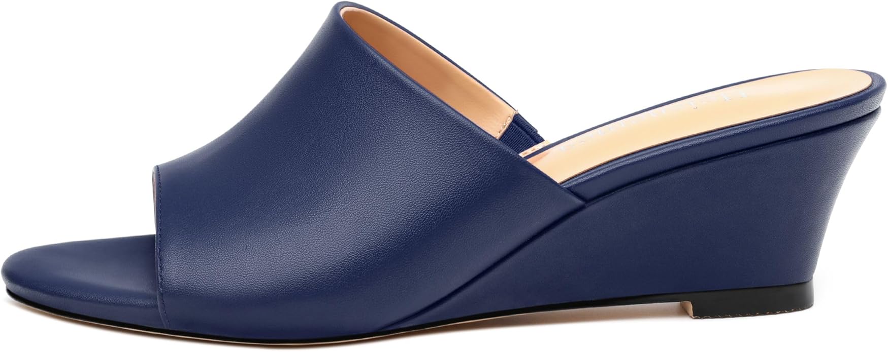 Wedge Sandals for Women Open Toe Wedge Heels Womens Matte High Heel Sandal Round Toe Heeled Wedge Sandals Slip on Casual shoes 2 inch