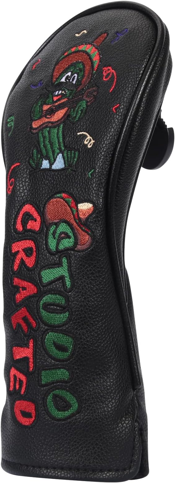 Cinco De Mayo Sombrero Golf Headcover for Driver Fairway Woods Hybrid Rescue Blade & Square Mallet Putter Head Cover