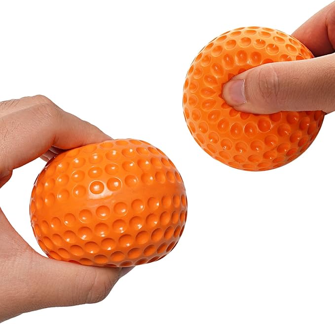 GKK 12 Pack Pitching Machine Soft Balls,9-Inch 1.75OZ Pitching Machine Soft Balls for Hand-Eye Coordination, Hitting and Fielding Practice(Orange)
