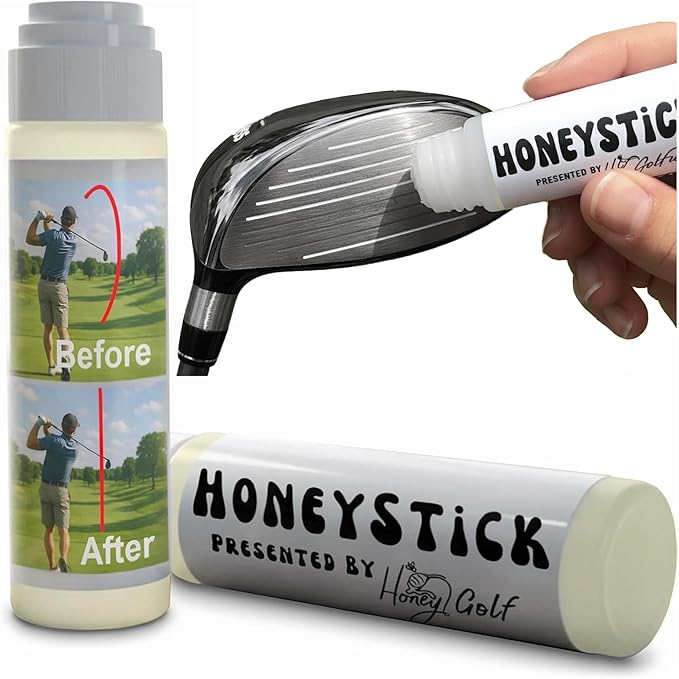 HoneyStick Anti Slice Gel for Golf Clubs - Anti-Hook Spin Reducer for Driver, Woods, Hybrids, Irons - Golf Accessories for Men - Golfers Must Haves & Essentials