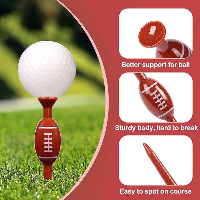 Plastic Golf Tees, Pack of 25, for Height Consistency, Excellent Durability and Stability Tees, Golf Gift for Men Women and Children, Golf Accessories