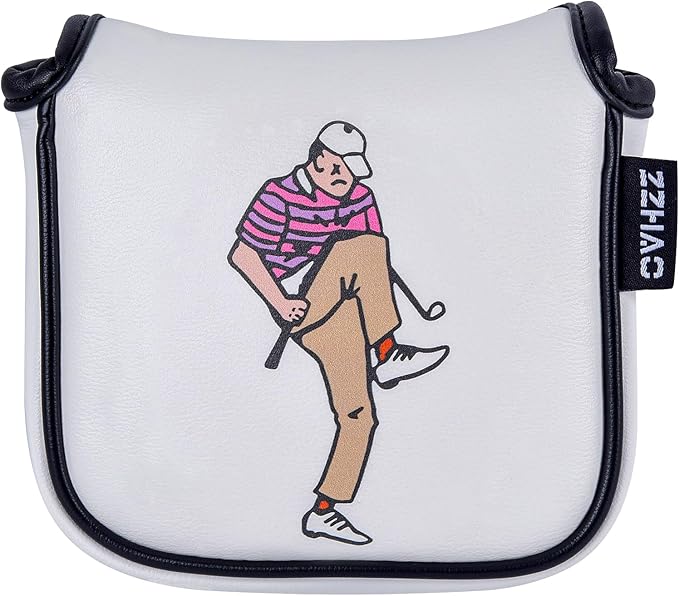 ZZHAO Golf Putter Cover - Funny Magnetic Mallet Putter Cover - Fits Most Mallet Putters - Golf Gifts for Dad - 5.5 x 4.7 x 1.2 Inches