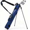 Lightweight Golf Stand Bag, Portable Golf Carry Bag with Stand, 2-Way Divider Practice Bag with Padded Strap, Compact Pencil Golf Bag for Driving Range, Par 3 & Short Rounds