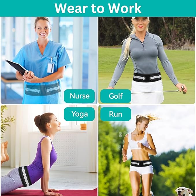 Lightweight Back Brace for Lower Back Pain Under Clothes - Relief from Sciatica, Hip and Spine Pain - Breathable & Adjustable Lumbar Support Belt for Home, Work and Exercise-Suitable for Women&Men XL