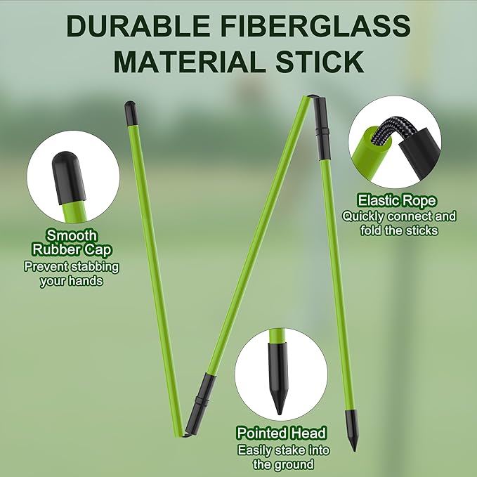 Kulamait 2 Pack Golf Alignment Sticks,Collapsible Golf Alignment Rods 48" Golf Practice Sticks Golf Training Aid for Aiming,Putting,Golf Training Sticks with Clear Tube Case