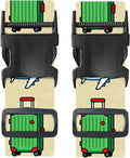 Nuxovilar Luggage Straps of 2 Set Sunglasses Airplane Suitcase Pattern, 1.96x90.5 inches - Luggage Straps for Suitcases, Perfect for Travel, Business Trips, Vacation