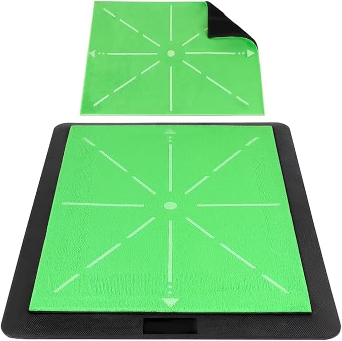 Golf Hitting Mat, Advanced Guides for Premium, Impact Detection- Outdoor/Indoor Use- Swing Trainer for Home Training- for Golf Lovers and Beginners