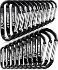 20pcs 2.7" Carabiner Clip Durable Carabeaner Hooks Small Carabiner D Clip