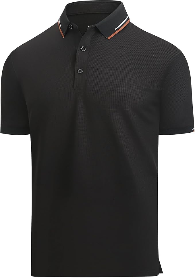 Alex Vando Mens Golf Shirt Moisture Wicking Performance & Polished Style Polo Shirts for Men