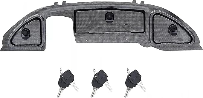 Huskey Dash Kit W/Locks for Club Car Precedent Carbon Fiber/Woodgrain/Glossy Black Finish, Mold Injected Plastic for 2004-2008.5 or 2008.5-Up Precedent Golf Cart