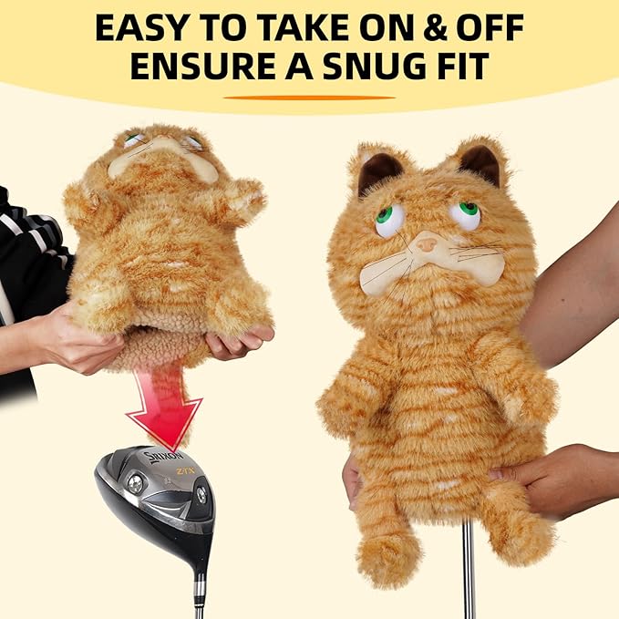 Golf Club Driver Headcovers Funny Animals Elephant Bear Driver Head Cover fits up to 460cc Driver Clube Head Great Gift Idea for Men Women Who Love Golf Also for Kids (Bear)