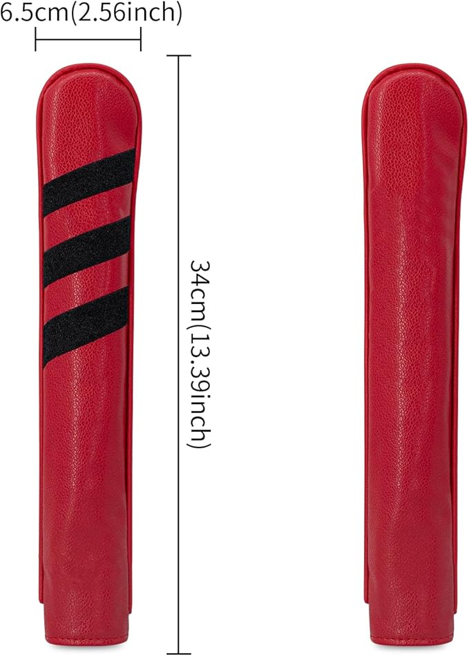 Golf Alignment Stick Cover Premium Leather Perfect Cover for Alignment Sticks Classic USA Design Alignment Sticks Holder Golf Club Protector Holds 2 Sticks.