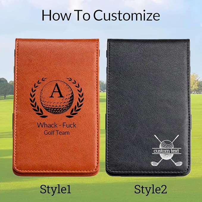 Personalized Golf Scorecard Holder – Custom Golf Score Card Cover with Pen Loop, Durable Lightweight Golf Accessory, Perfect Golf Gift for Men, Youth & Coaches