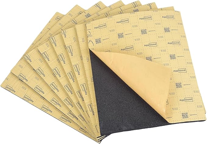 Sound Deadening Mat 394mil(10 mm) 11.37sqft - Closed Cell Foam Car Sound Deadening Material - Self-Adhesive Hood Insulation Heat Shield Auto Sound Dampening