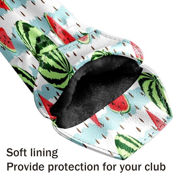 Golf Club Head Cover Waterproof Leather for Driver & Fairway Wood, Driver Headcovers, Golf Accessories for Men Women, Anti-Scratch, Golf Gift for Golfers, 1/3/5 Wood Cover Yellow Sunflowers Bee