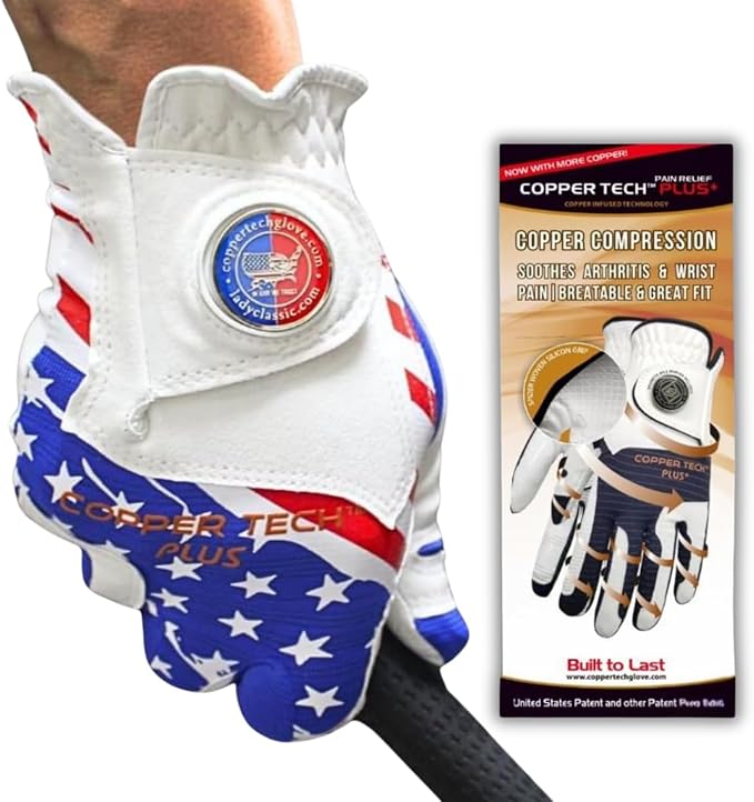 Men's Right and Left Handed Golfers Golf Glove – Advanced Compression for Muscle Support, Joint Relief Gloves – USA