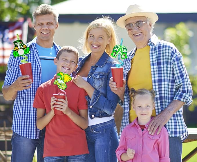 24pcs Golf Themed twisty Reusable Straws for Golf Party Favor Gift Bags,Daily Drinking Straws,Birthday Party,Class Reunions,Sports Golf Party supplies,With 2 Cleaning Brushes.(8color)