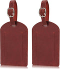 Ringsun Leather Luggage Tag for Suitcases ID Tags Bag Tags for Luggage (2 Pack)