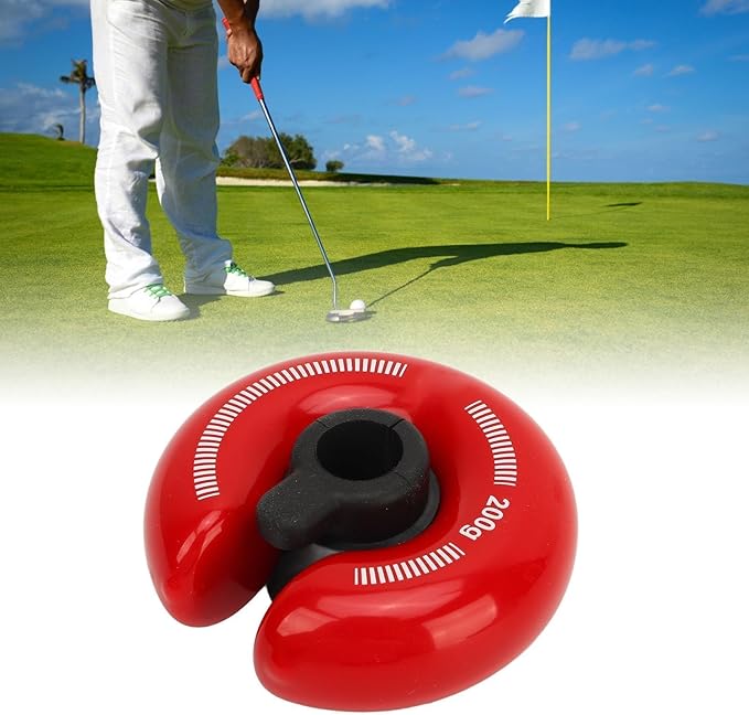 Golf Weight Rings, 200g/8oz Zinc Alloy Golf Swing Weight Ring, Red Golfs Club Swing Trainer Rings Donut Accessories for Practice Training Warm Up