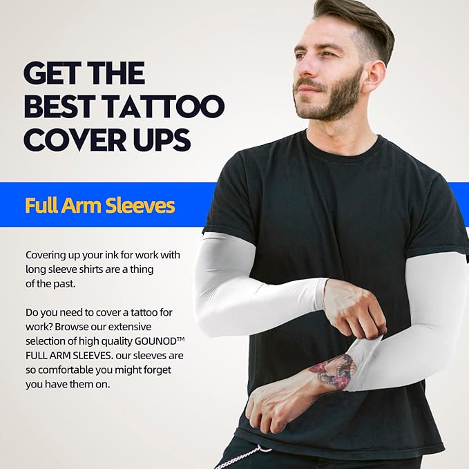 GOUNOD Arm Sleeves for Men Women,Compression Sleeves to Cover Arms for Men Working,Sun Sleeves for Men UV Protection