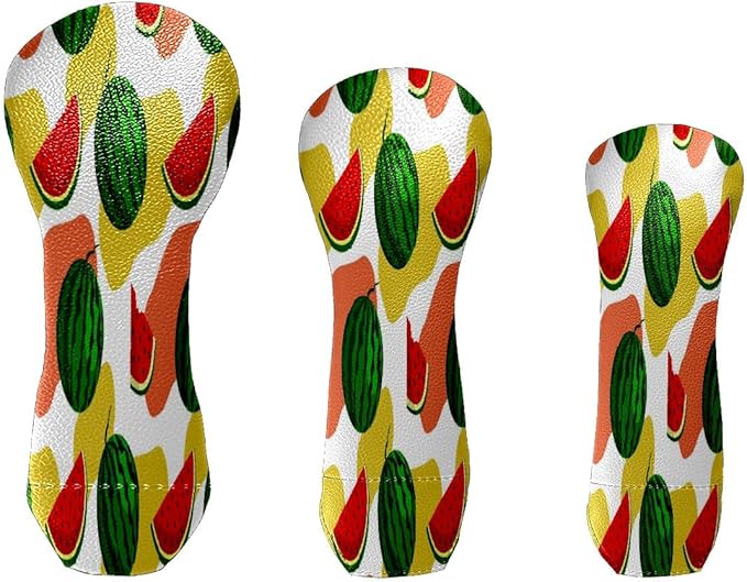 Golf Club Head Cover Waterproof Leather for Driver & Fairway Wood, Driver Headcovers, Golf Accessories for Men Women, Anti-Scratch, Golf Gift for Golfers, 1/3/5 Wood Cover Yellow Sunflowers Bee